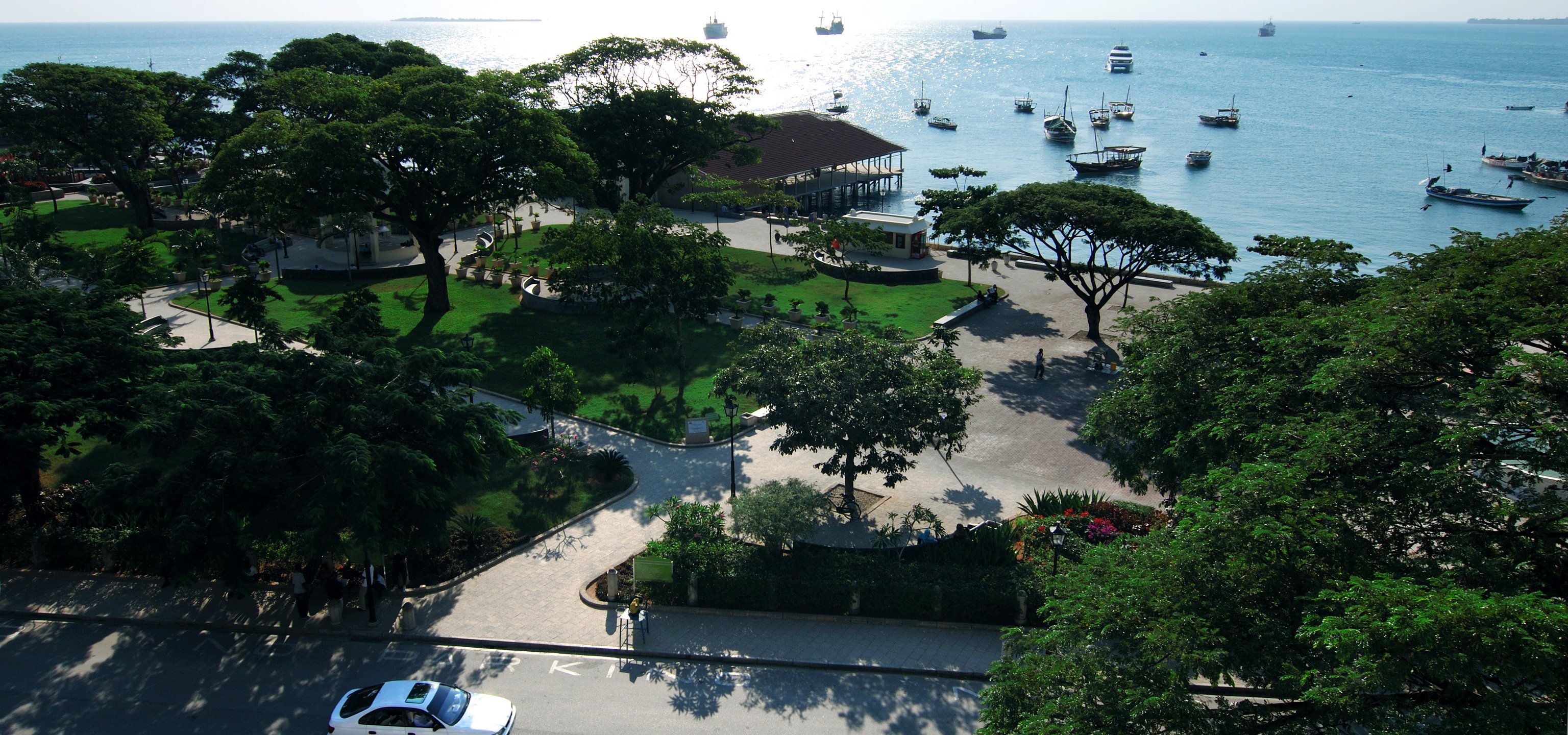 Forodhani Gardens on the Stone Town waterfront, where Zanzibar’s evenings start