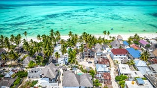 Jambiani beach and village on Zanzibar's east coast